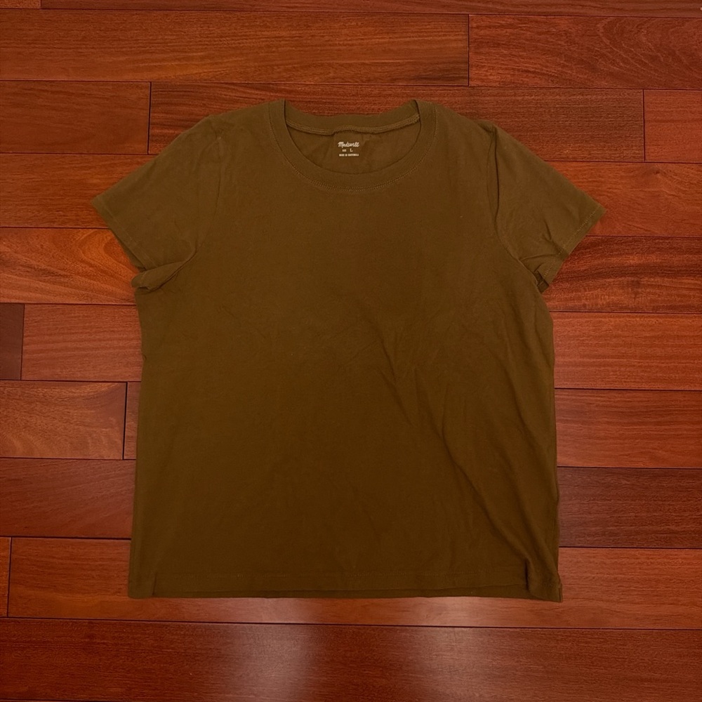 Madewell Olive Crewneck Short Sleeve Tee